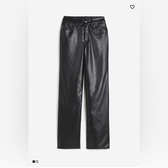 H&M Straight Faux Leather Pants - Picture 1 of 7